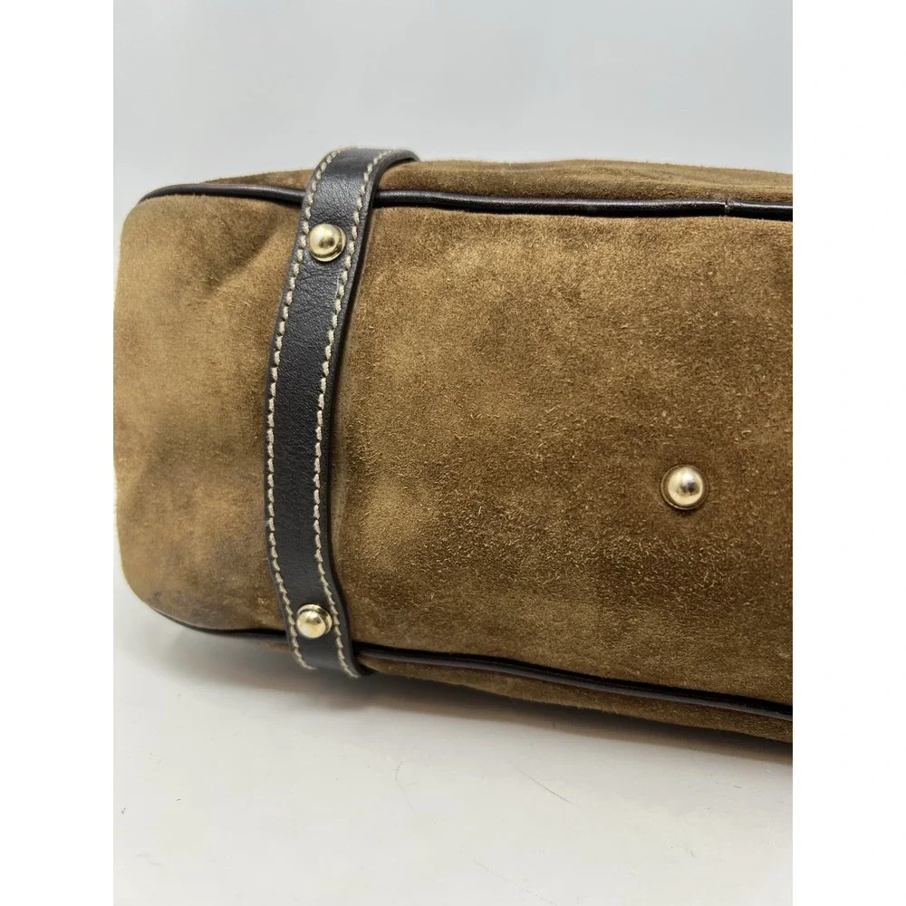 GUCCI Suede Interlocking G Royal Satchel Rare - Picture 14 of 16